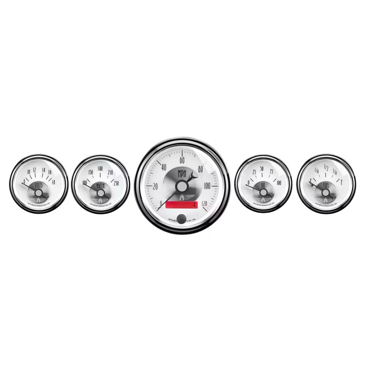. AutoMeter 2006 5 Pc. Gauge Kit, Electric Speedo W/ LCD Odo, Pearl