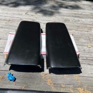 69-72 Mopar A or B Body Twin Hood Scoops W/ Chrome Trim Bezels.